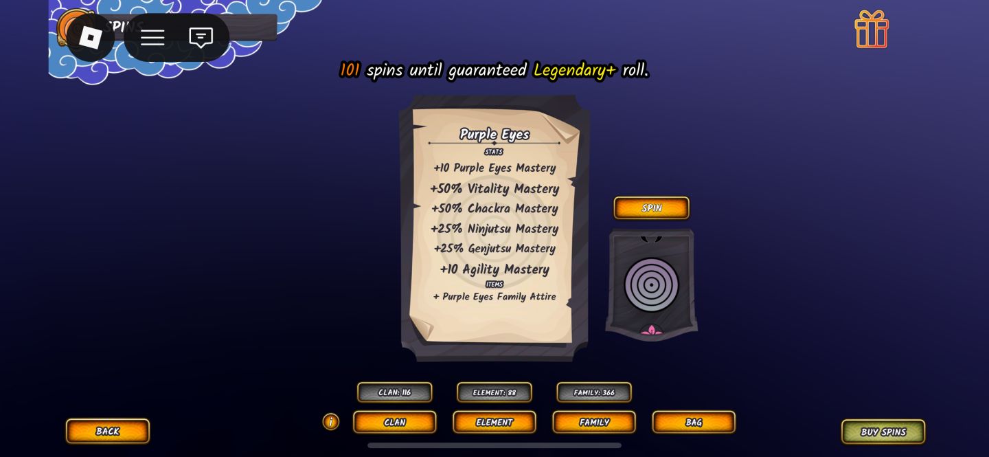 Conta De Ninja Time Com Rinnegan, Magekyo Do Madara, Roupa De Tester, e Gamepass