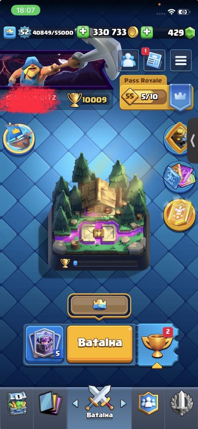 Conta de Clash com 10.000 troféus