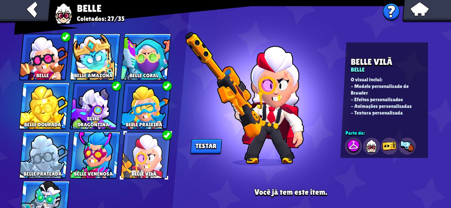 CONTA BRAWL STARS À VENDA 81K TROFÉUS + 300 SKINS Criada 2019