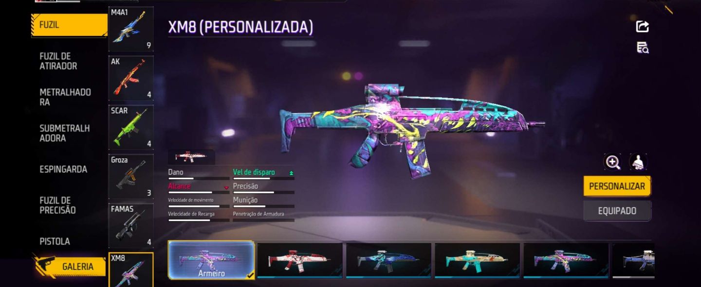 Conta de free fire basica com duas angelical e skin do ferreira 7