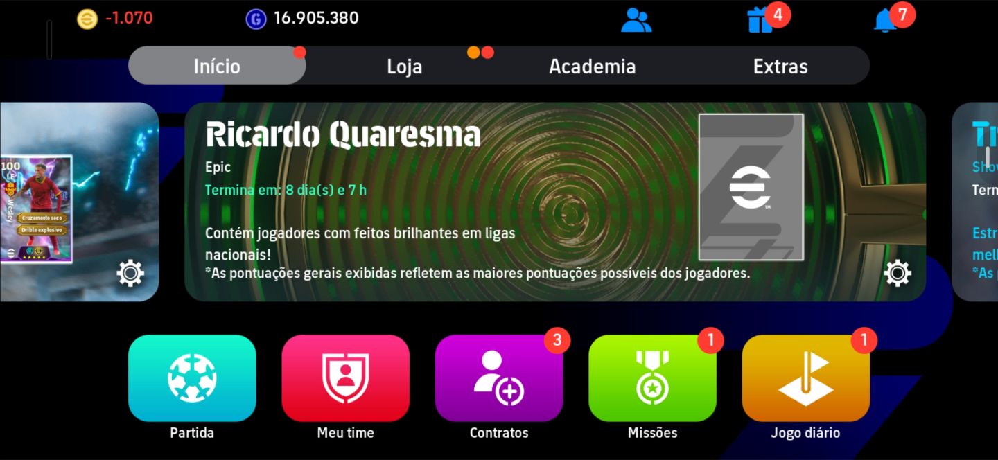 CONTA EFOOTBALL IOS ANDROID GULLIT ZOLA BLIZ BELLINGHAM