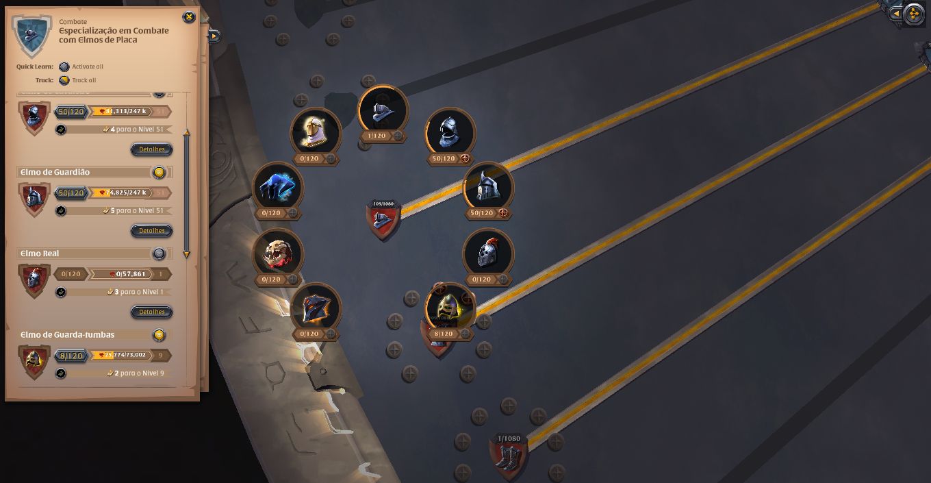CONTA ALBION ONLINE SPEC EM ARCO E COLETA DE PELEGO T4, MINERIO T4 E FIBRA T4