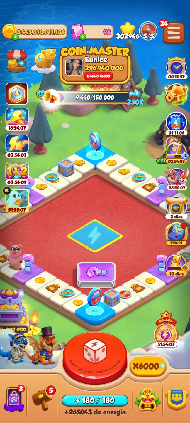 Conta do Coin Master Board vila 336