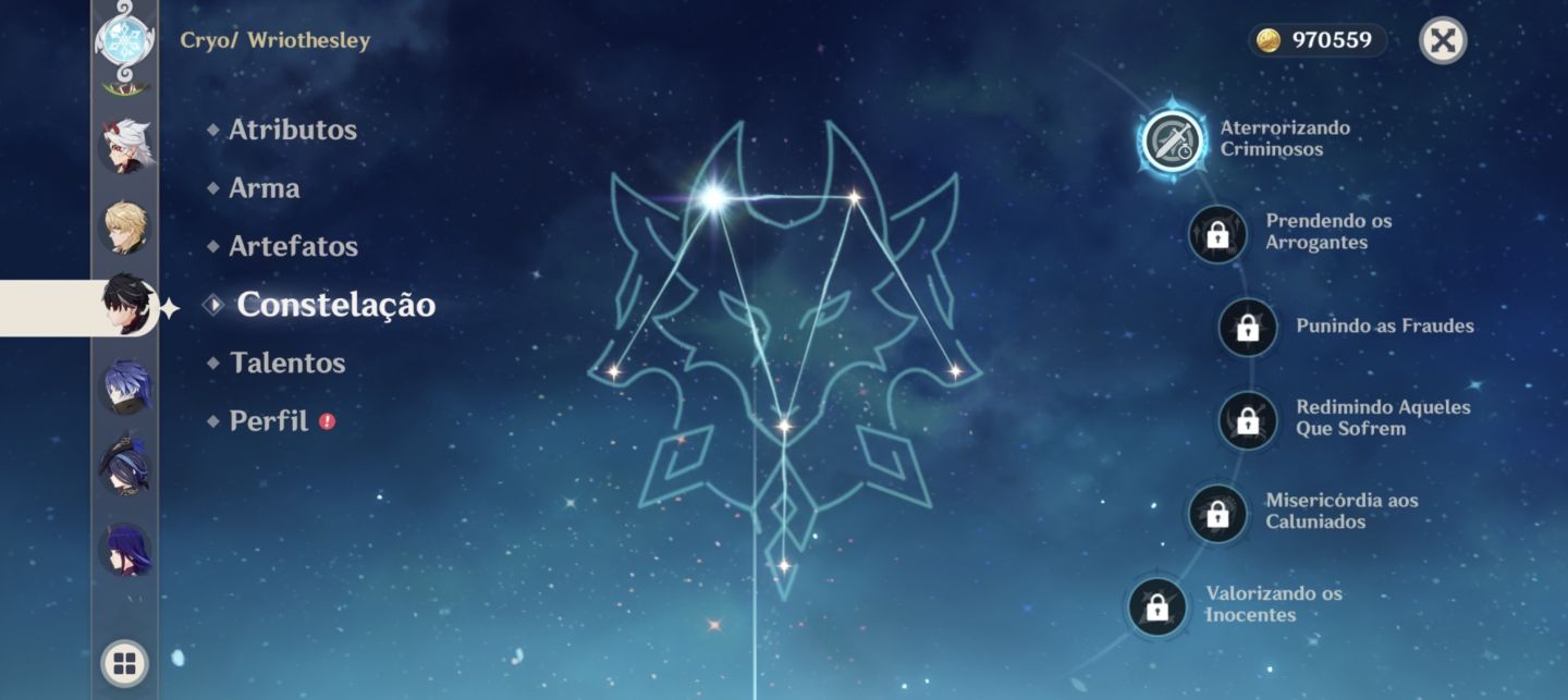 Conta level 60 Genshin Impact (servidor: Europa)