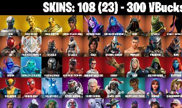 CONTA FORTNITE com Eon | Gold Midas | Gold Brutus|Heron Stance Hero e 108 SKINS