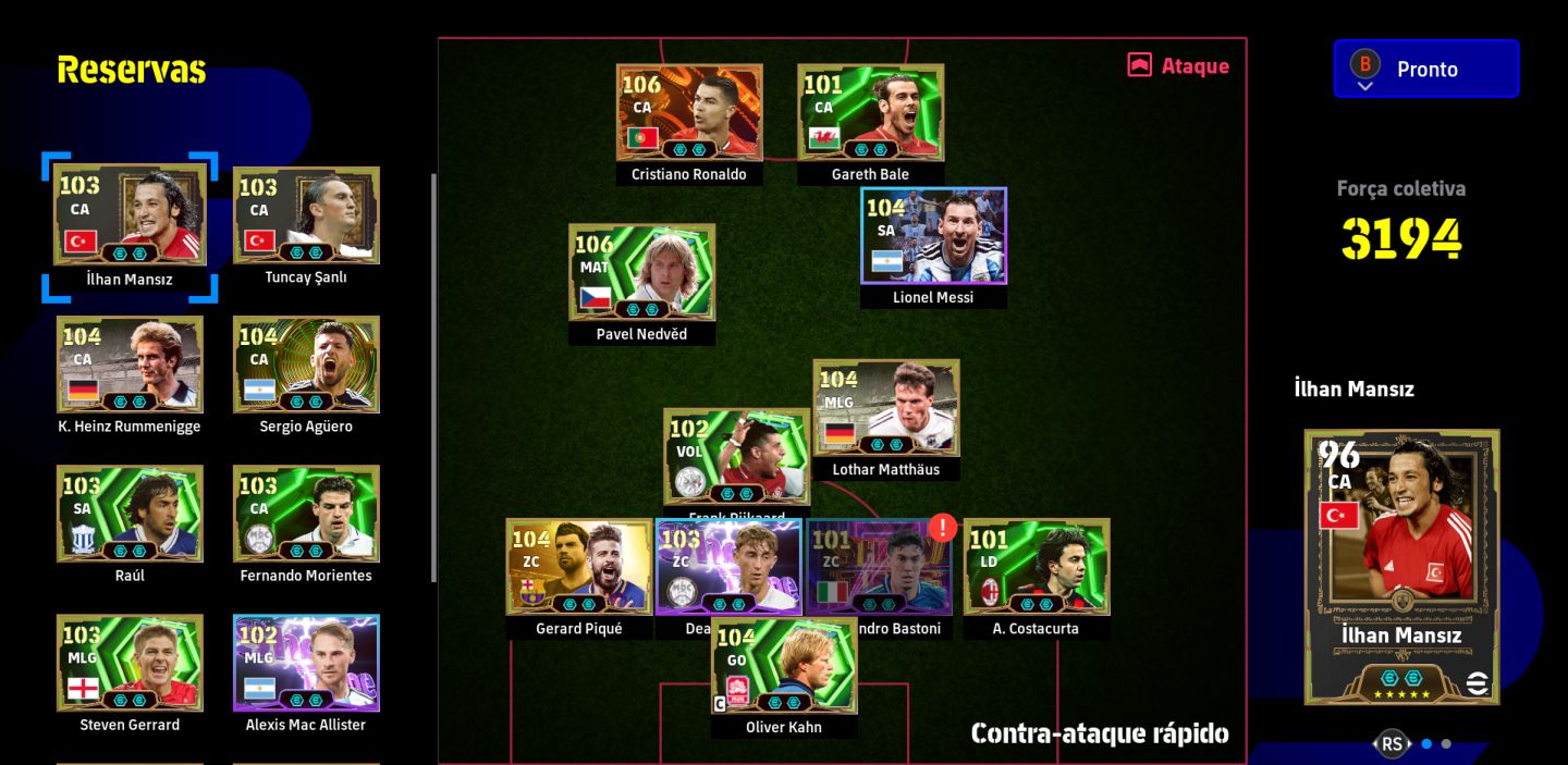 Conta eFootball (Steam) CR7 106, Neymar Santos +80 cards especiais