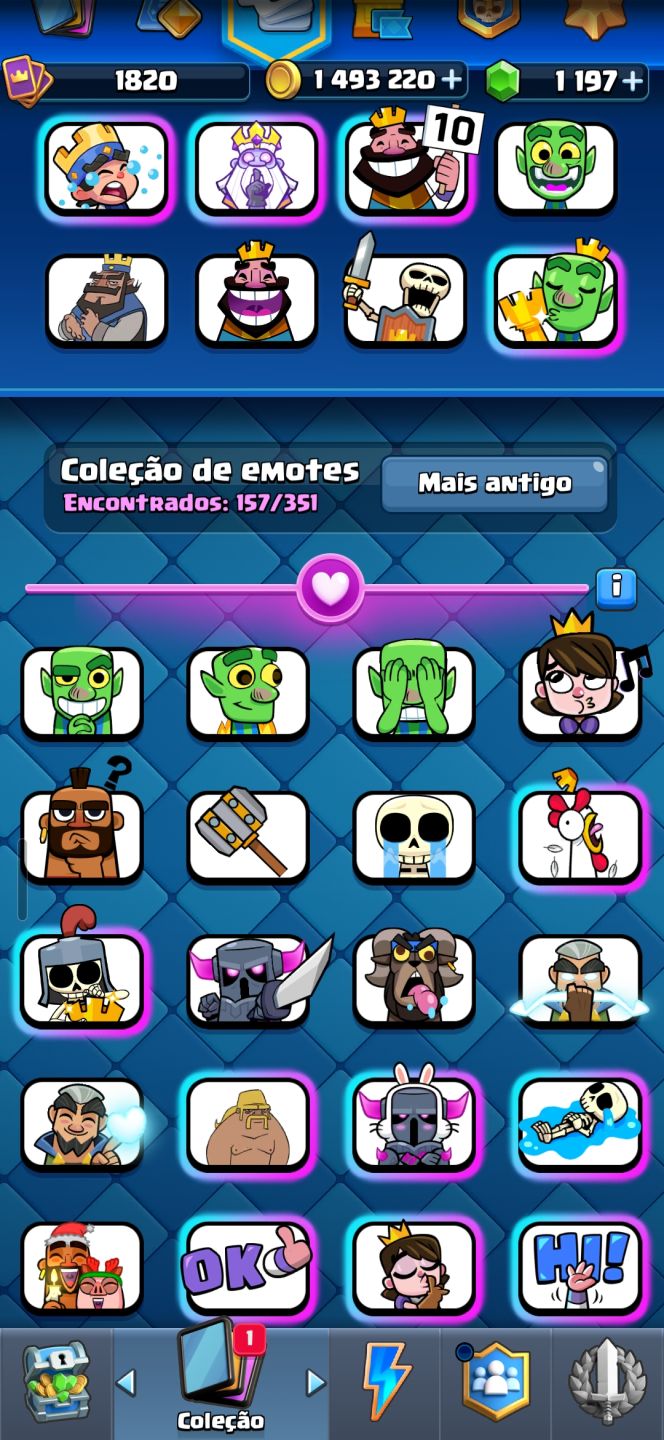 CONTA CLASH ROYALE :FULL Torre do Rei 16 | 17 Cartas Max 26 Evoluções 20 Skins