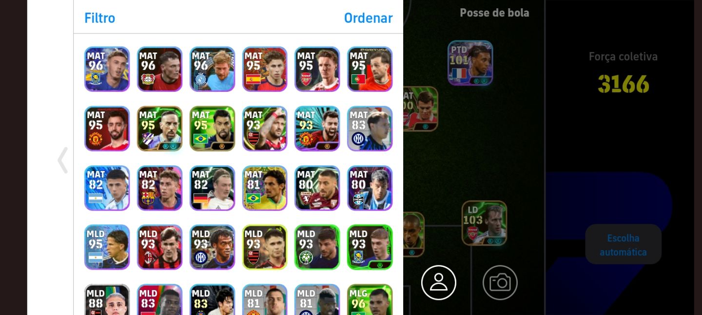 Conta eFootball 3166 de Força Coletiva | Full Épicos e Big Time