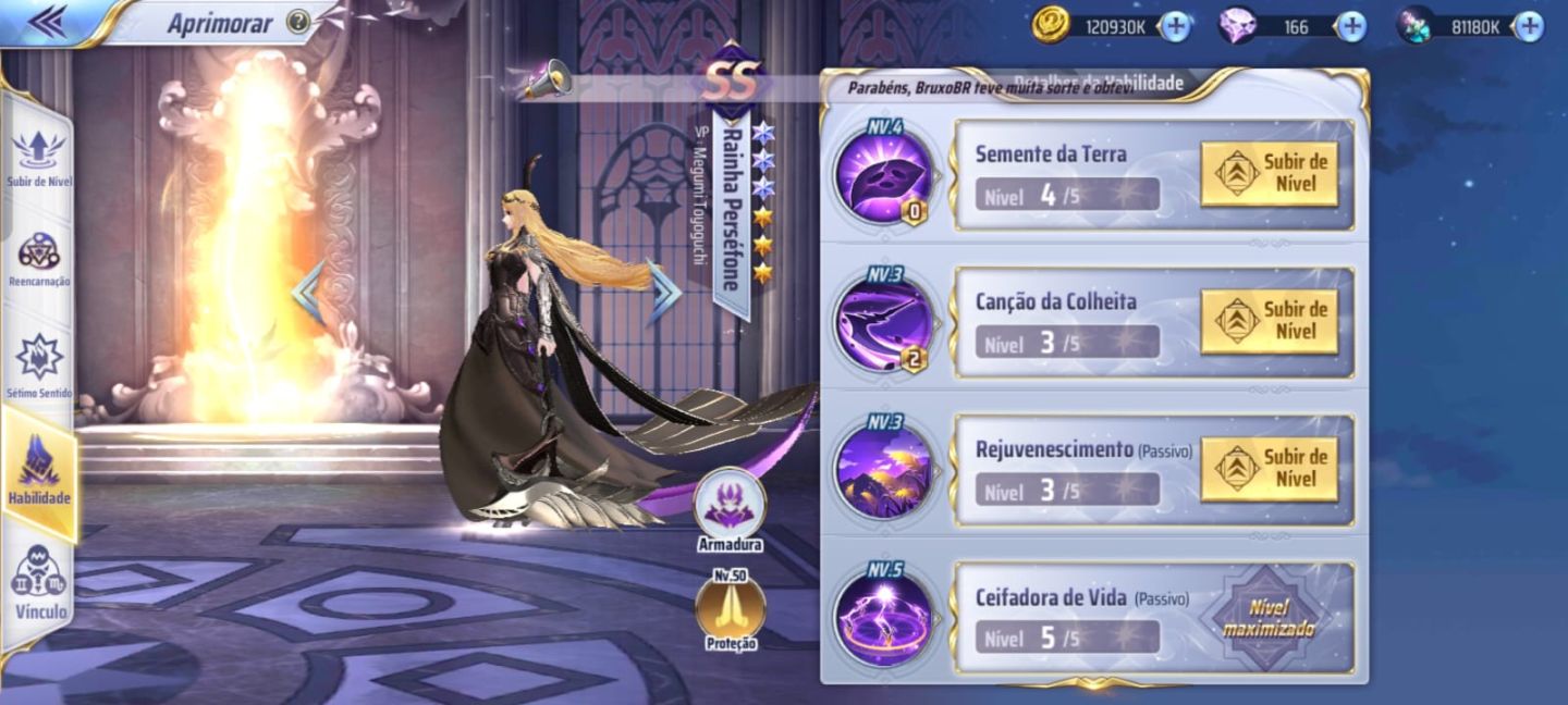 Conta saint seiya awakening lvl 70 30 livros