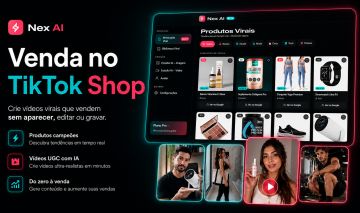 NexAI TikTok Shop com IA Crie Venda e Viralize TokLab TrendlyAI UGC