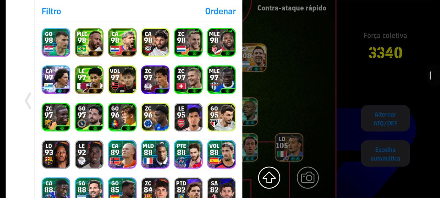 CONTA EFOOTBALL FORÇA COLETIVA 3340! (VALOR NEGOCIÁVEL)