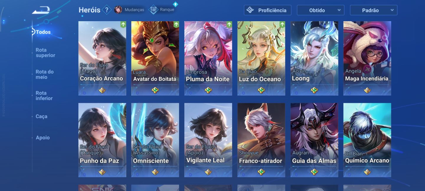 Conta de honor com algumas skins. Sem tempo para jogar