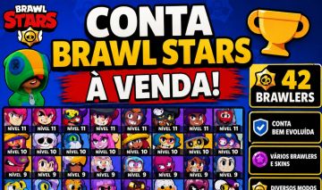 CONTA BRAWL STARS 42 BRAWLERS