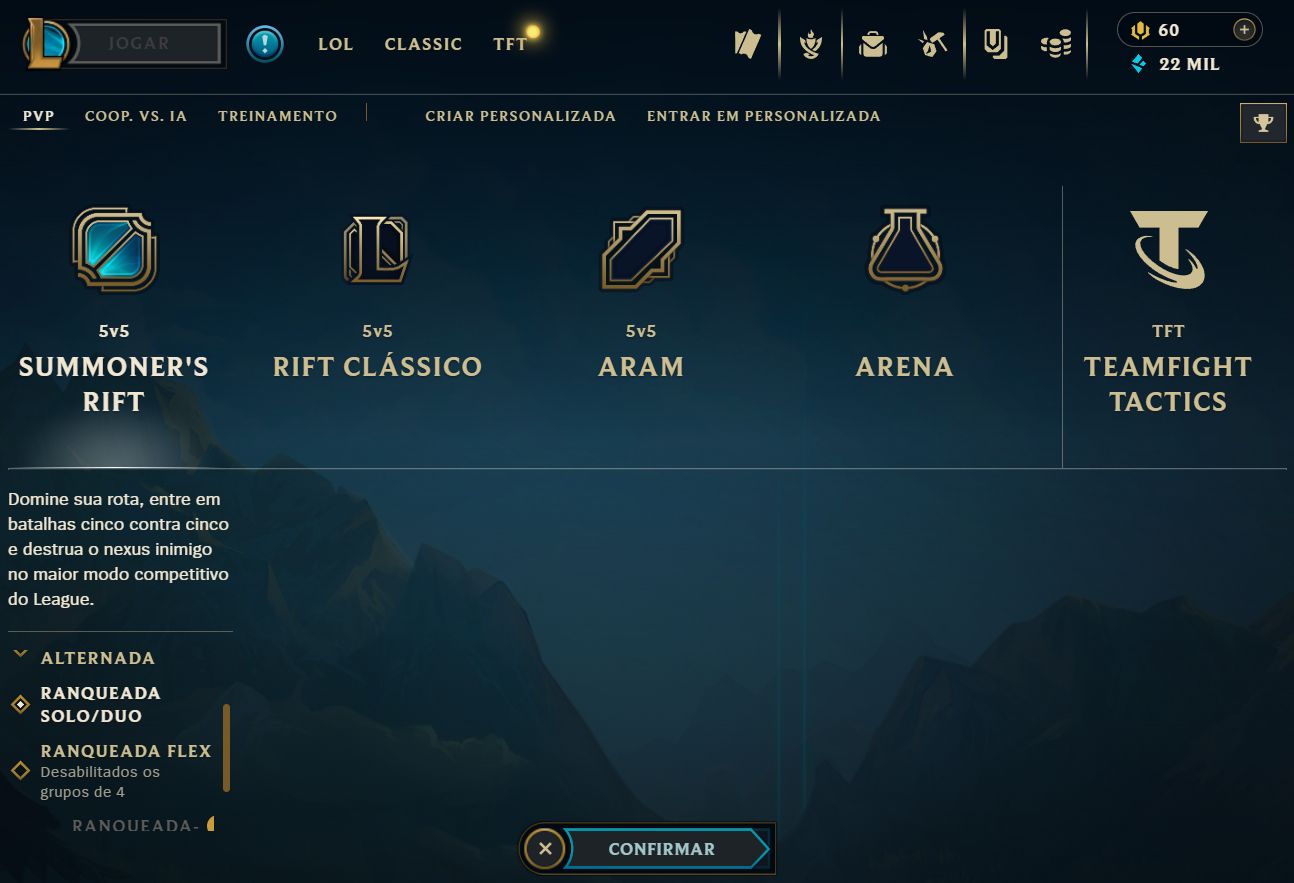 Conta lol de 2014 nivel 30 / baús / Sem email confirmado / league of legends