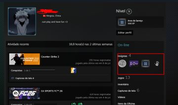 CS GO PRIME MEDALHA RARA + EA FC 26 +NBA2K25