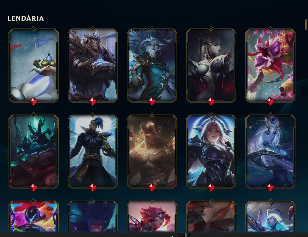 ESM 2 - CONTA LEGADO 2018 - 257 SKINS - 188 CROMAS