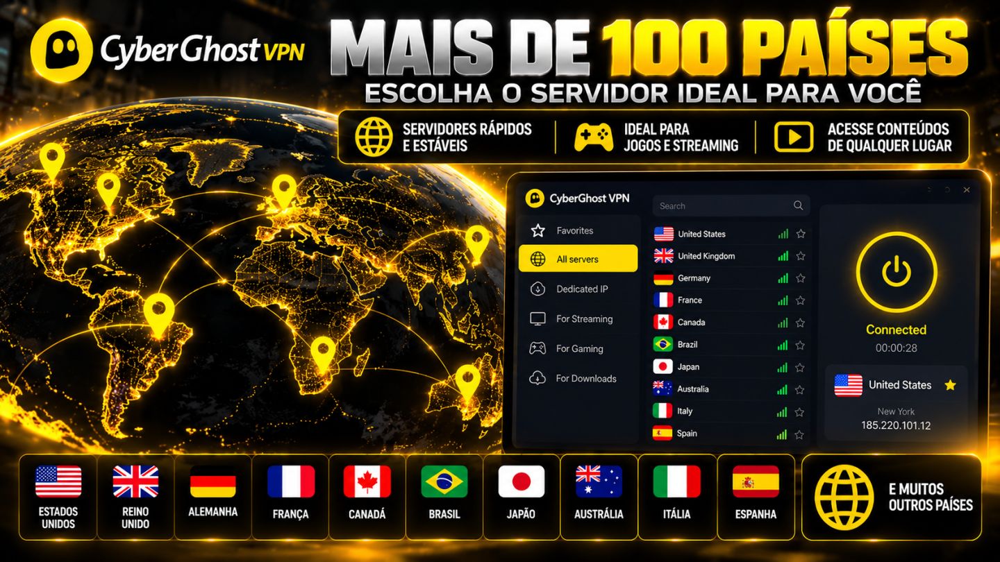 VPN CYBERGHOST PREMIUM | ACESSO MENSAL | ENTREGA RÁPIDA | MENOR PREÇO