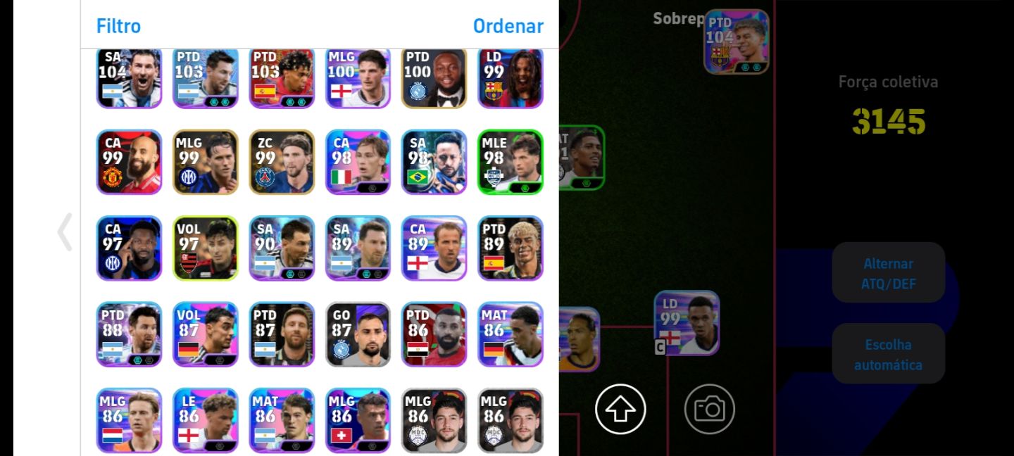 Conta completa de eFootball (2 peck do Messi e do lamine yamal