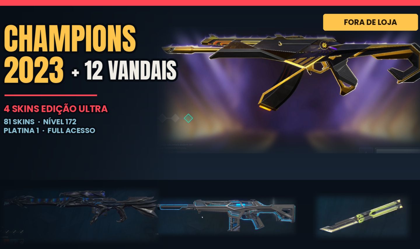 CHAMPIONS 2023 + OPERATOR ANCIFOGO | 4 ULTRAS | 12 VANDAIS | RGX | FULL ACESSO