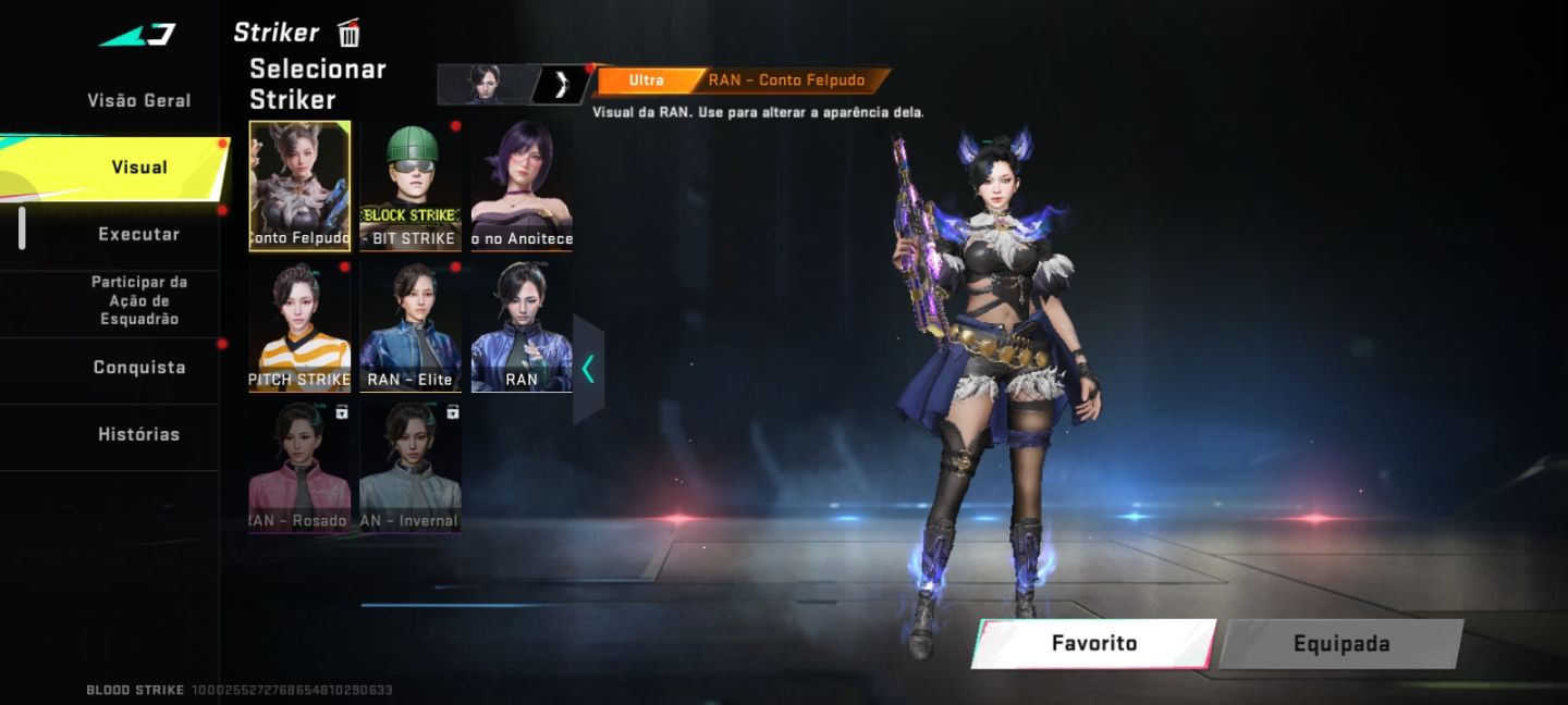 CONTA DE BLOOD STRIKER INSANA COM 4 ETERNA,VÁRIAS SKINS DE PERSONAGENS!!!