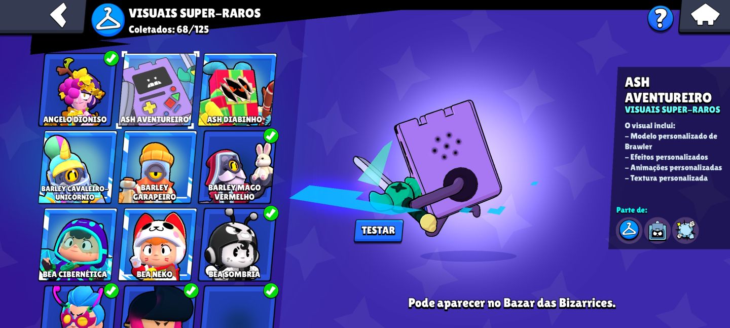 VER DESCRIÇÃO!!!Brawl Stars 60K | 100/105 Brawlers | Gemas e Skins Raras