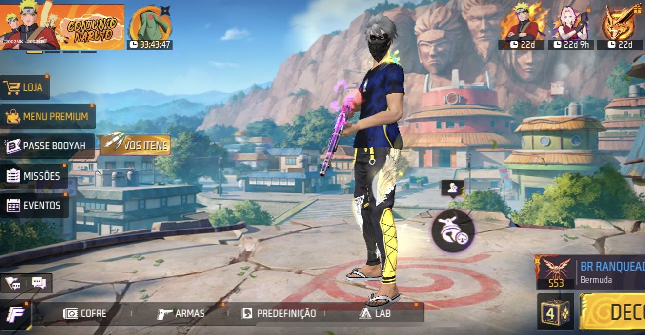 CONTA FREE FIRE | LEVEL 66