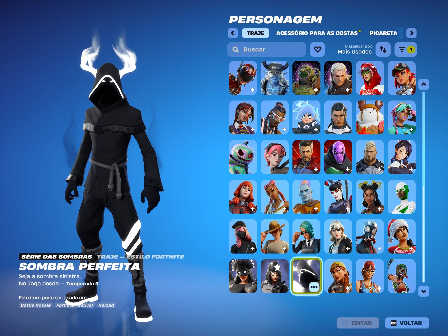 Conta Tryhard Fortnite Preço Acessível