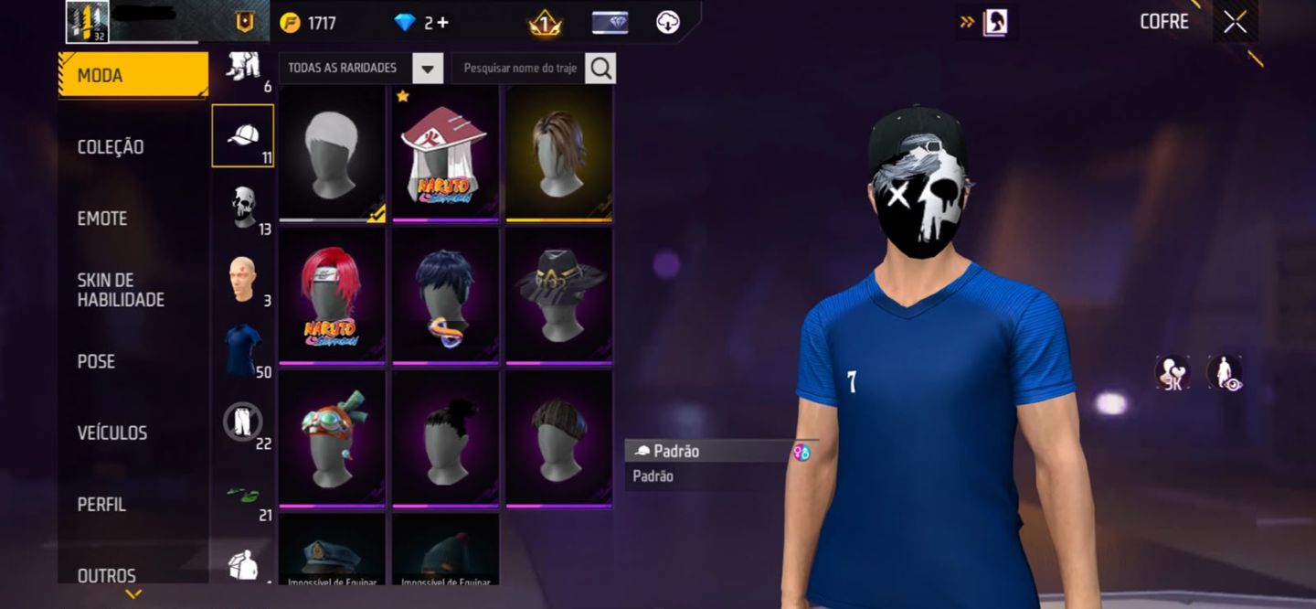 CONTA DE FREE FIRE COM SKIN RARA DO ITACHI!