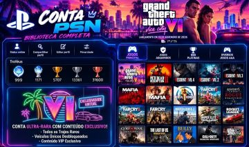 CONTA PSN COMPLETA| GTA VI | 1.171 PLATINAS