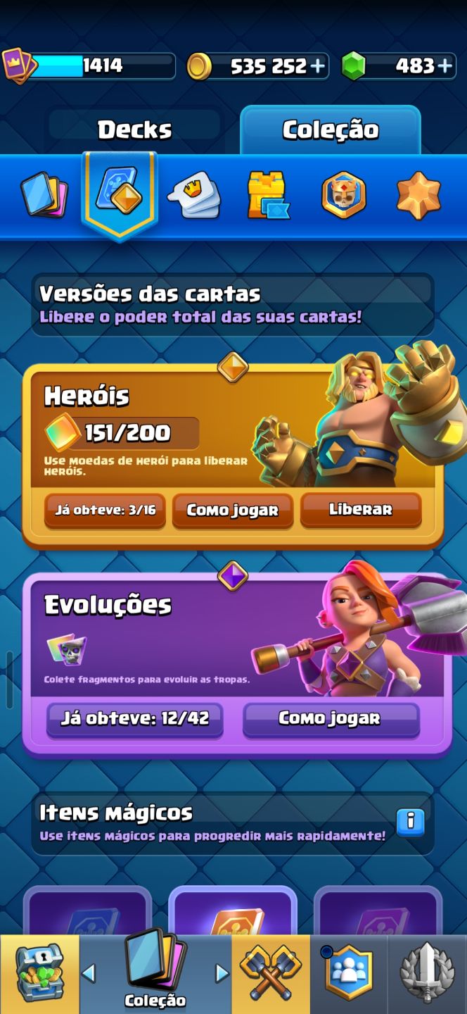 Conta de clash pra sair rápido