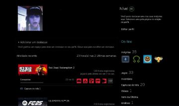 Conta steam level 41 com 5 medalhas no cs2 varios jogos , negocio valor!!!