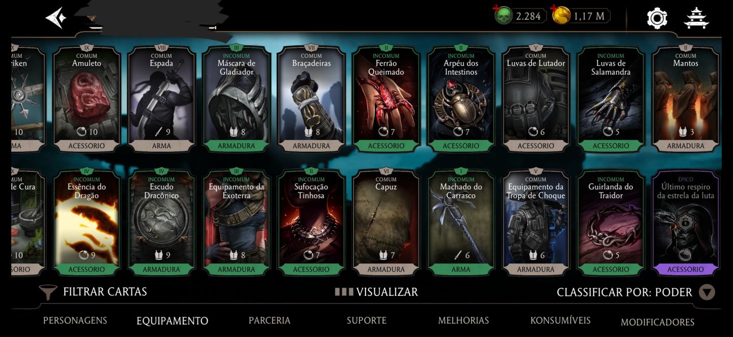 CONTA MK MOBILE - 18 DIAMANTES (RAIN F4, LIU KANG) + 200 CRISTAIS DRAGÃO.
