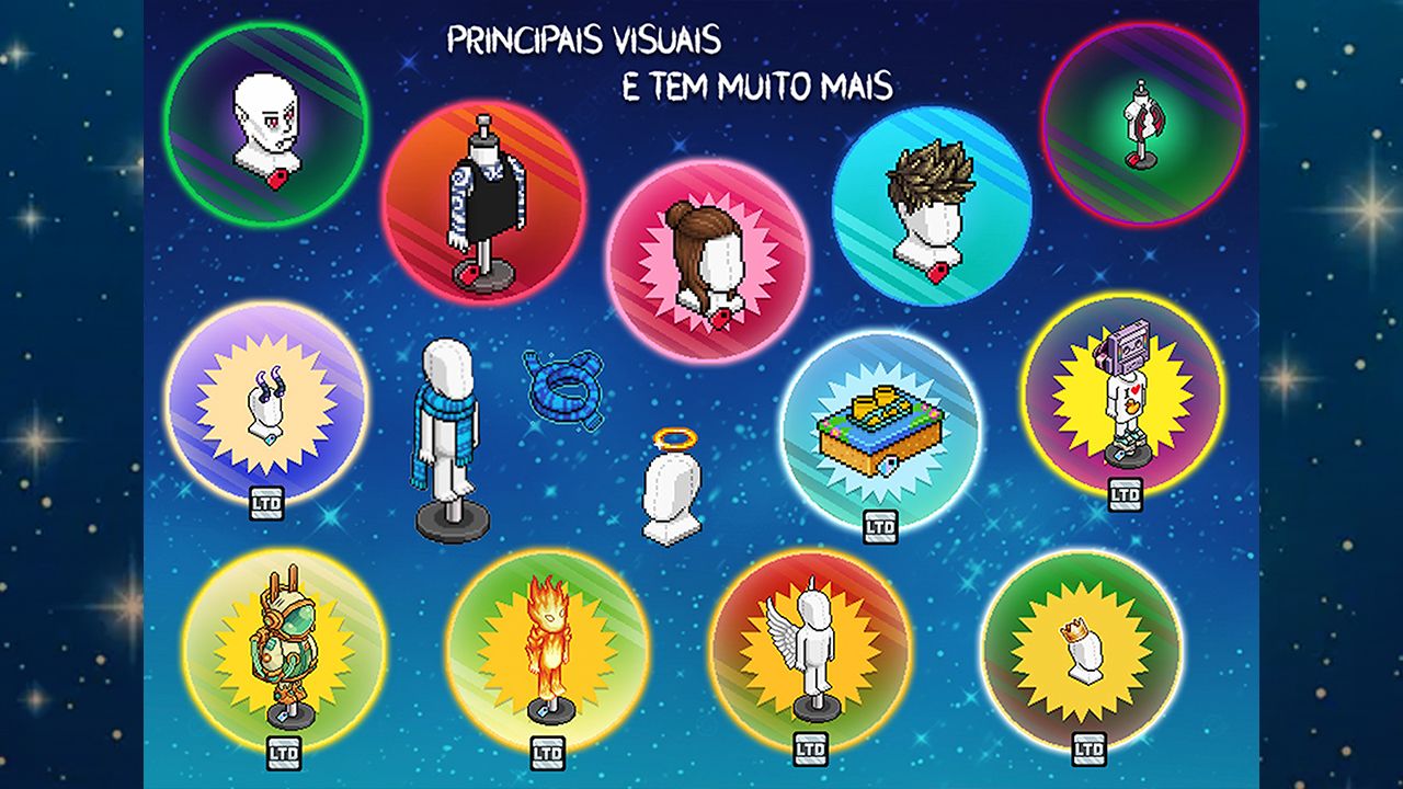 Conta Habbo Top Com Visuais Raros, Limitados, Efeitos Totem e Diamantes