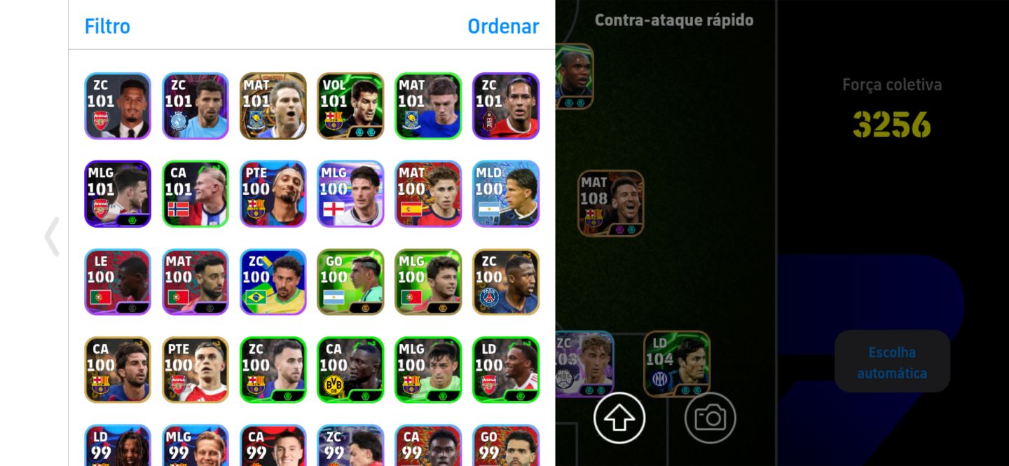 CONTA TOP DE EFOOTBALL, NO PRECINHO TOP COM VÁRIOS JOGADORES