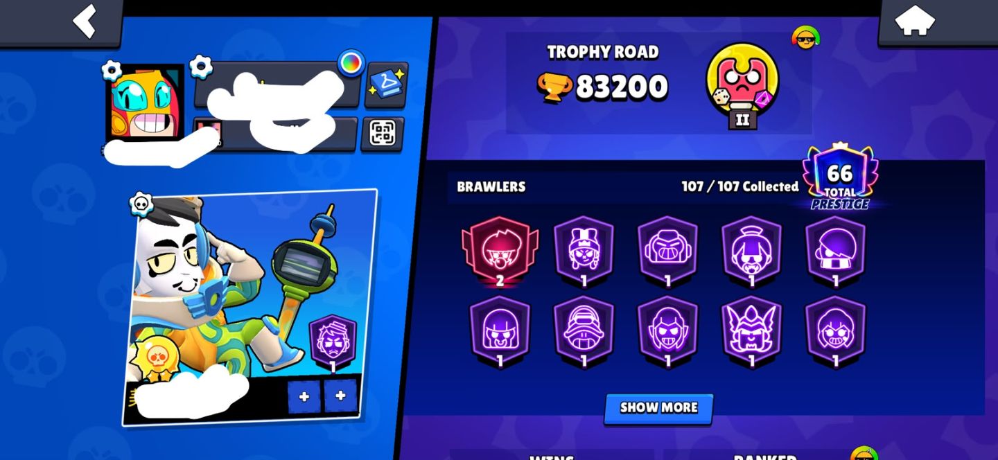 Conta Brawl Stars 2019 Top 83K de Troféus com Bibi Heroica