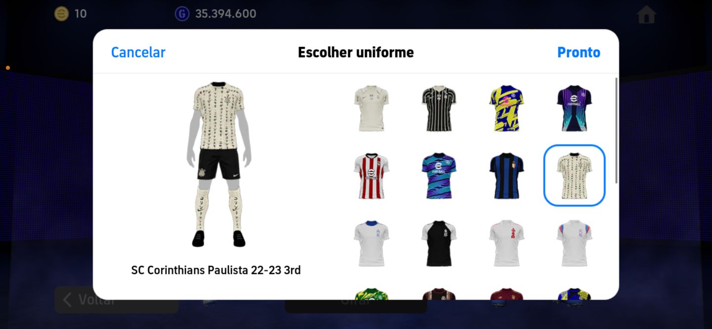 CONTA EFOOTBALL MOBILE - 3306 DE FORÇA COLETIVA