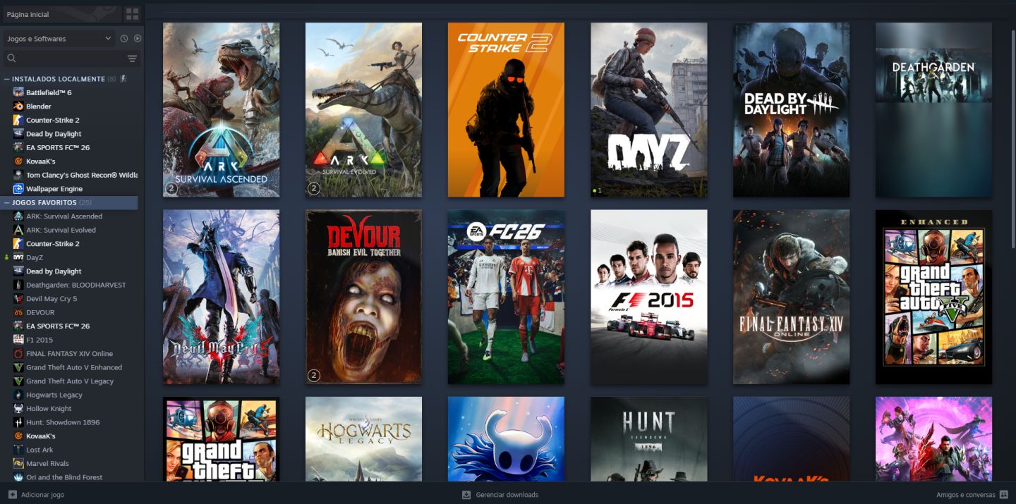 Steam Lvl 16 |75 Jogos| Dbd+ Hogwarts + Ark + Gta V + Dayz + Rust + Cs2 Prime