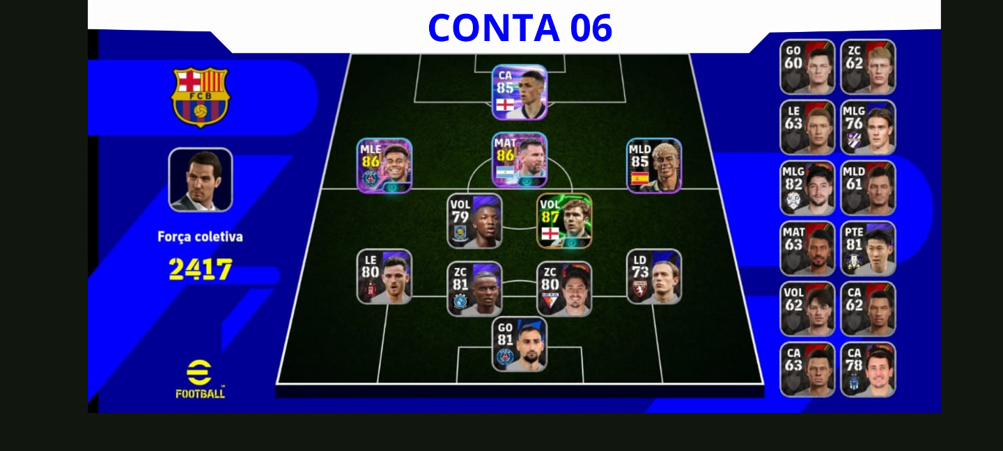 Contas Efootball Iniciais com Épicos/big Times Garantidos! Vol. 08