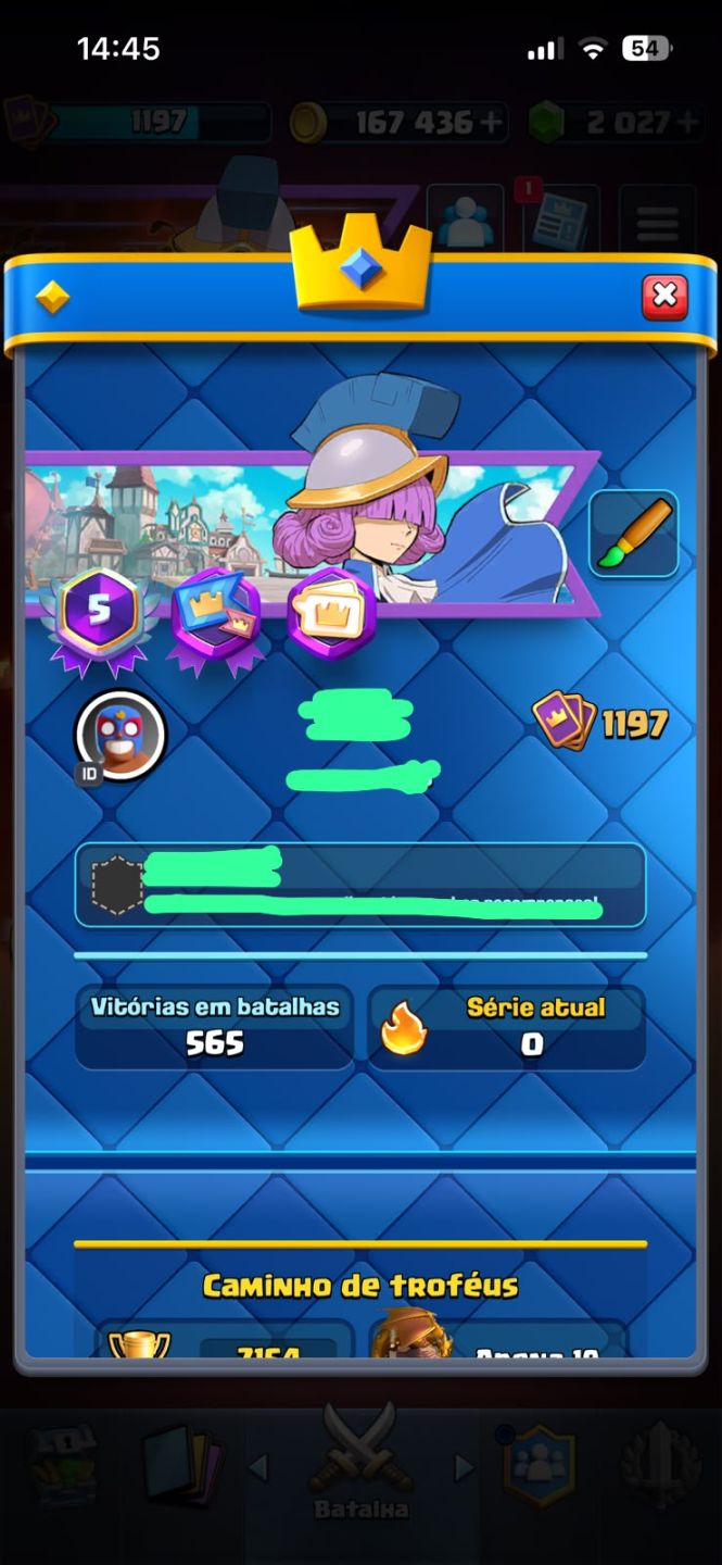 Conta de Brawl Stars + Clash royale com 5+ anos