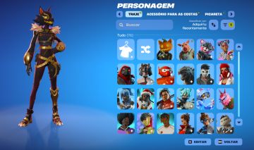 CONTA FORTNITE - 76 Skins e vários cosméticos