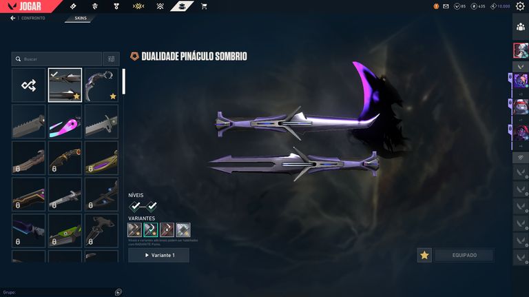 Conta Valorant Elo Plat 2 Cheia de Skins