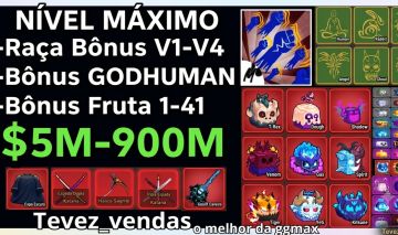 CONTA BLOX FRUIT NÍVEL MÁXIMO E FRUTAS LENDÁRIAS [PROMOÇÃO]