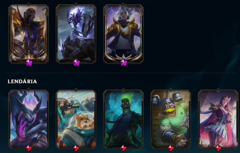 CONTA PLATINA/ESMERALDA LV 623 TODOS OS CHAMPS 334 SKINS