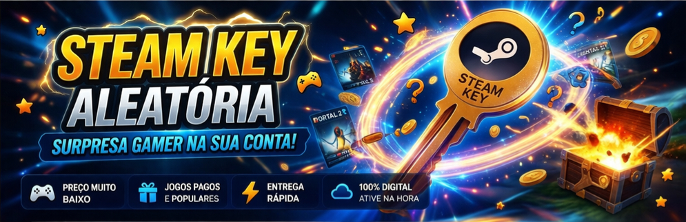 Steam Key Aleatória - Garanta um Jogo por preço de Banana