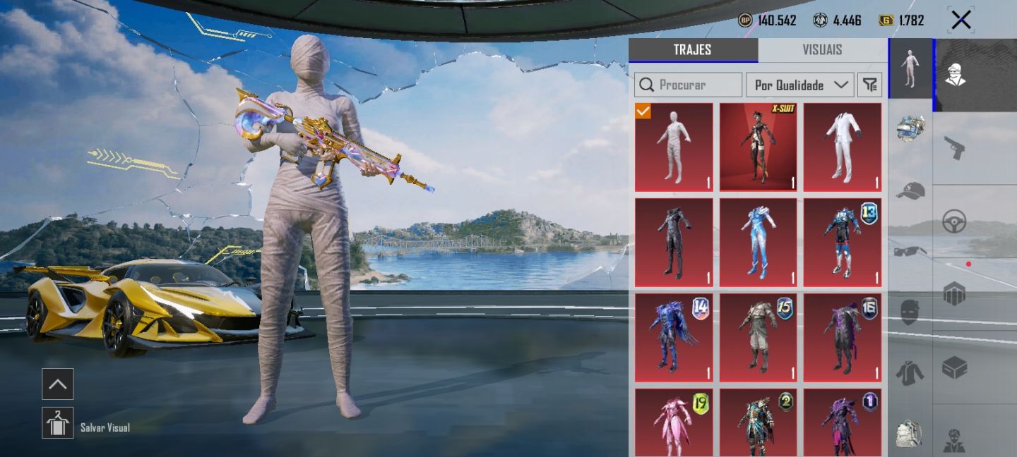 PUBG mobile- Múmia set M416 LV6