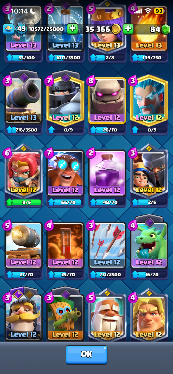 CONTA GEMADA DE CLASH ROYALE