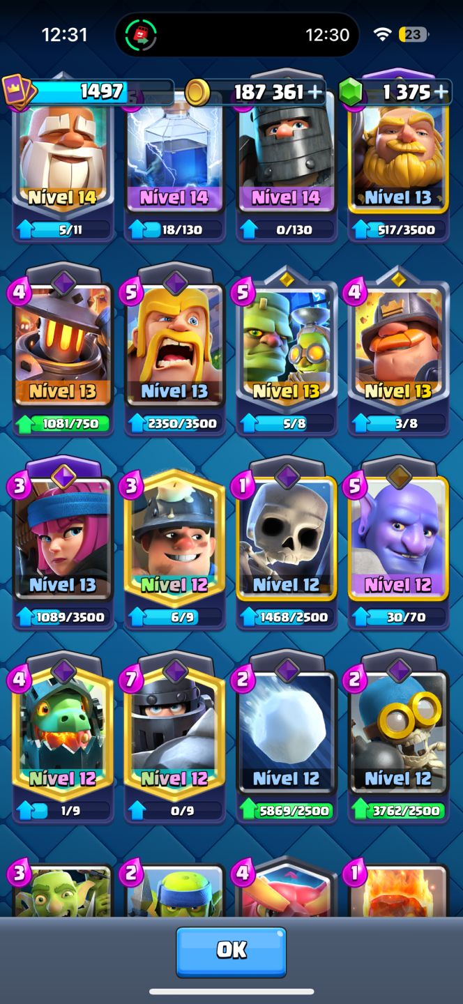 CONTA CLASH ROYALE MUITO BOA