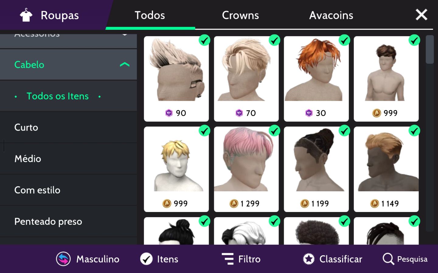 CONTA MASCULINA LVL 42 COM 5 ANOS DE JOGO / FOCADA EM CROWNS E AVACOINS+BRINDE