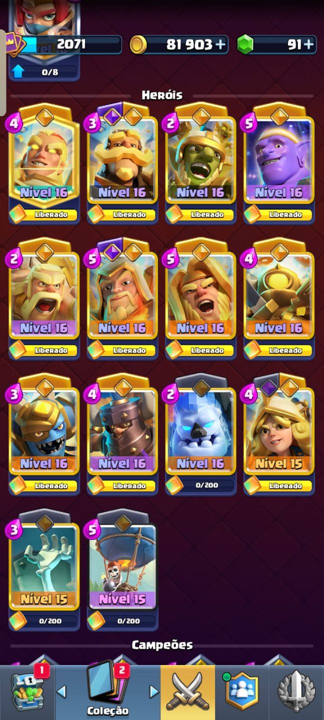 Clash Royale 6 Anos | Rei Max | 48 Max | 31 Evo | 11 Campeões | Pass