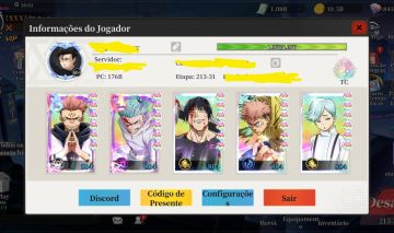 Conta top 6 Rei do jujutsu 176B